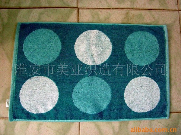 全棉色织提花地巾