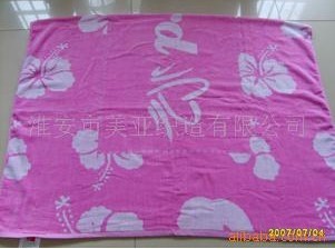 全棉出口提花色织沙滩巾