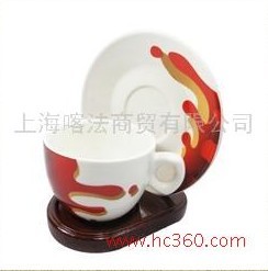 Kaffa系列 酒红时尚单品咖啡杯 花茶杯