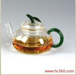 2002花茶壶（绿）可加热花茶壶,玻璃茶具