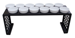 Round cream brulee stand-成套餐具