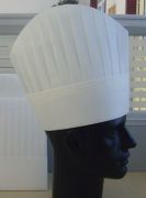 生态棉中高圆顶厨师帽