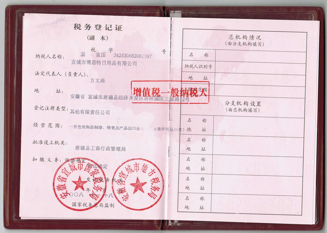 税务登记证