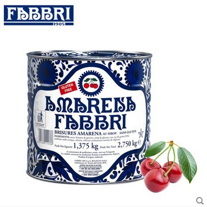 法布芮Fabbri阿玛蕾娜野樱桃果酱果粒型2750g意大利原装进口果肉
