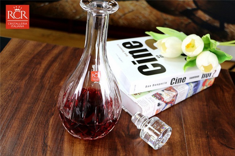 意大利RCR进口水晶玻璃酒瓶酒樽葡萄酒瓶圆形酒瓶红酒瓶