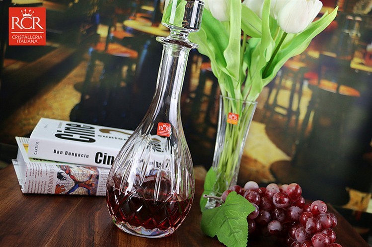意大利RCR进口水晶玻璃酒瓶酒樽葡萄酒瓶圆形酒瓶红酒瓶