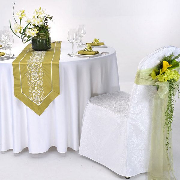 白色西式婚礼桌布台布