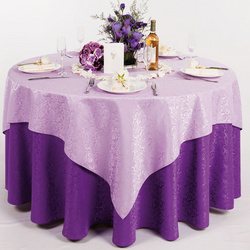 紫色婚礼桌布台布