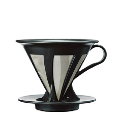 HARIO日本進(jìn)口 V60金屬濾網(wǎng)免濾紙手沖咖啡濾杯
