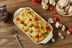白汁培根雞肉焗飯Baked Rice with Chicken and Bacon in Cream Sauce