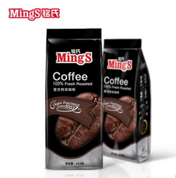 Mings铭氏 意式特浓咖啡豆 意大利咖啡 可磨纯黑咖啡粉