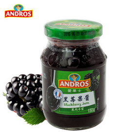 安德鲁爱果士黑莓果酱150g 有果肉的果酱 不含人工色素 