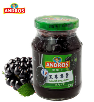 安德魯愛果士黑莓果醬150g 有果肉的果醬 不含人工色素 