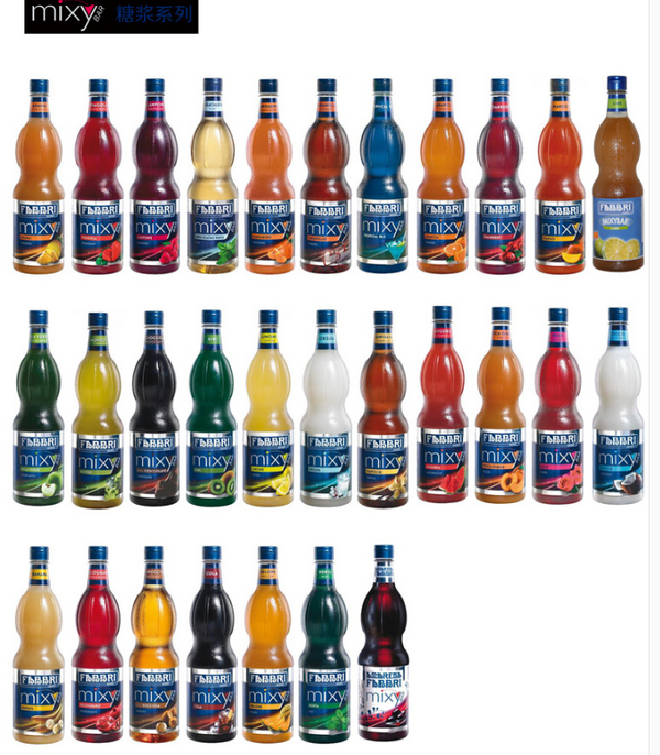 FABBRI/法布芮 青柠糖浆1L 意大利原装进口气泡水鸡尾酒冰沙果汁 