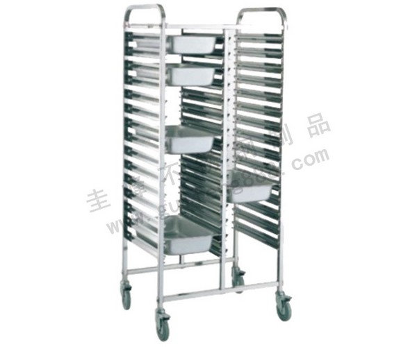 （拆装式）不锈钢加高双列份盆车