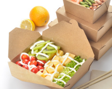 商吉 牛皮纸餐盒食品包装盒一次性快餐盒纸盒外卖打包盒子批发