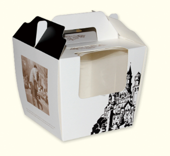 开窗手提西点盒   