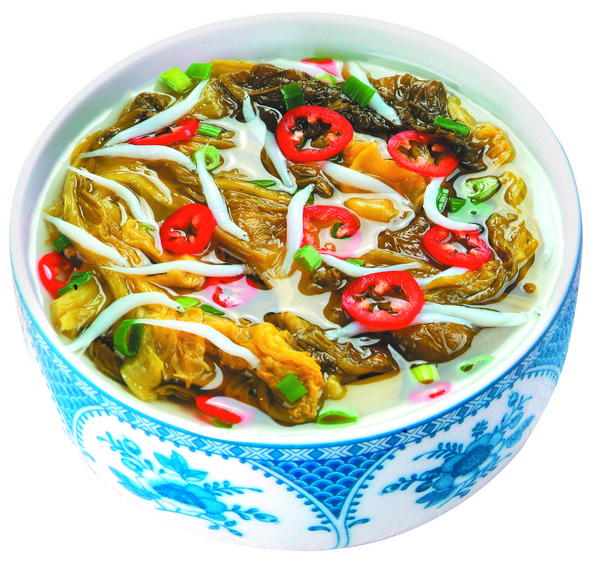 酸菜銀魚湯