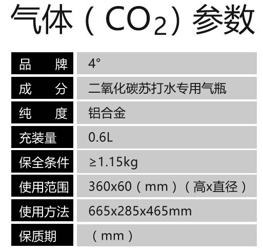 二氧化碳气体 + 气泡水机气瓶（满气）