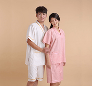 情侣全棉汗蒸服艾沐佳纯棉桑拿浴衣