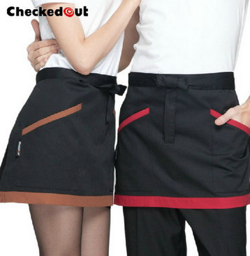  半身工作围裙女酒店西餐厅服务员