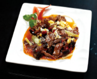奇香肉片、牛肉中餐盘