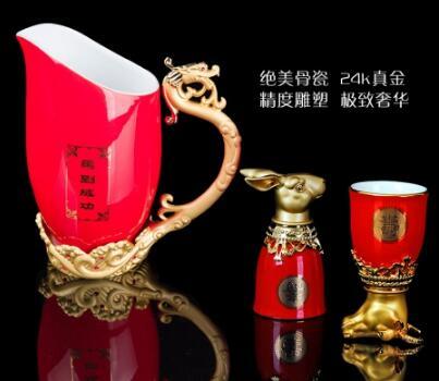 尊上系列 12生肖动物白酒杯子
