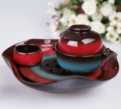 玉泉系列 窯變釉炻器功夫茶具