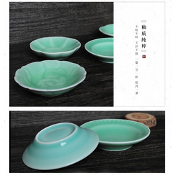 牡丹琉璃蓮花玉琢醋碟