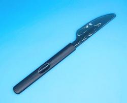 190mm黑透欧式餐刀