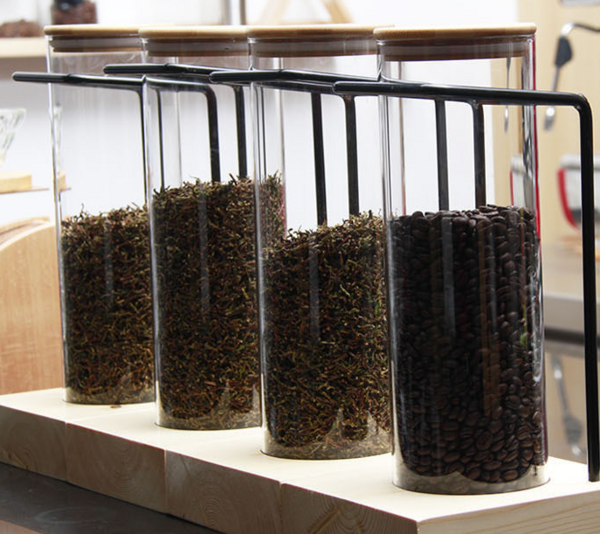 咖啡茶叶玻璃罐展示架