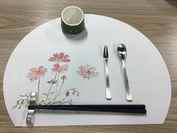 四季餐墊紙半月形