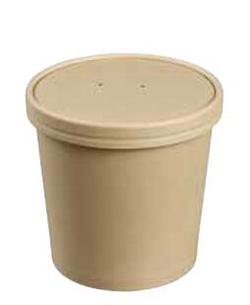 Bamboo fibers container+lid