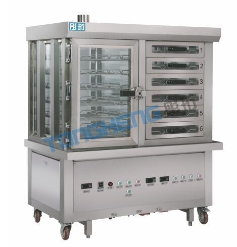 6层蒸包保温展示一体柜