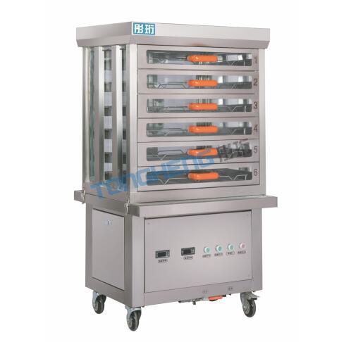 6层抽屉式保温展示柜
