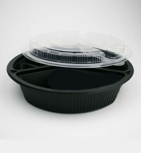 黑色圆形餐盒