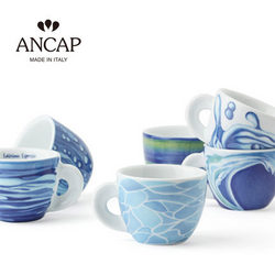 ANCAP海洋系列Preziosa陶瓷咖啡杯六杯六碟套装