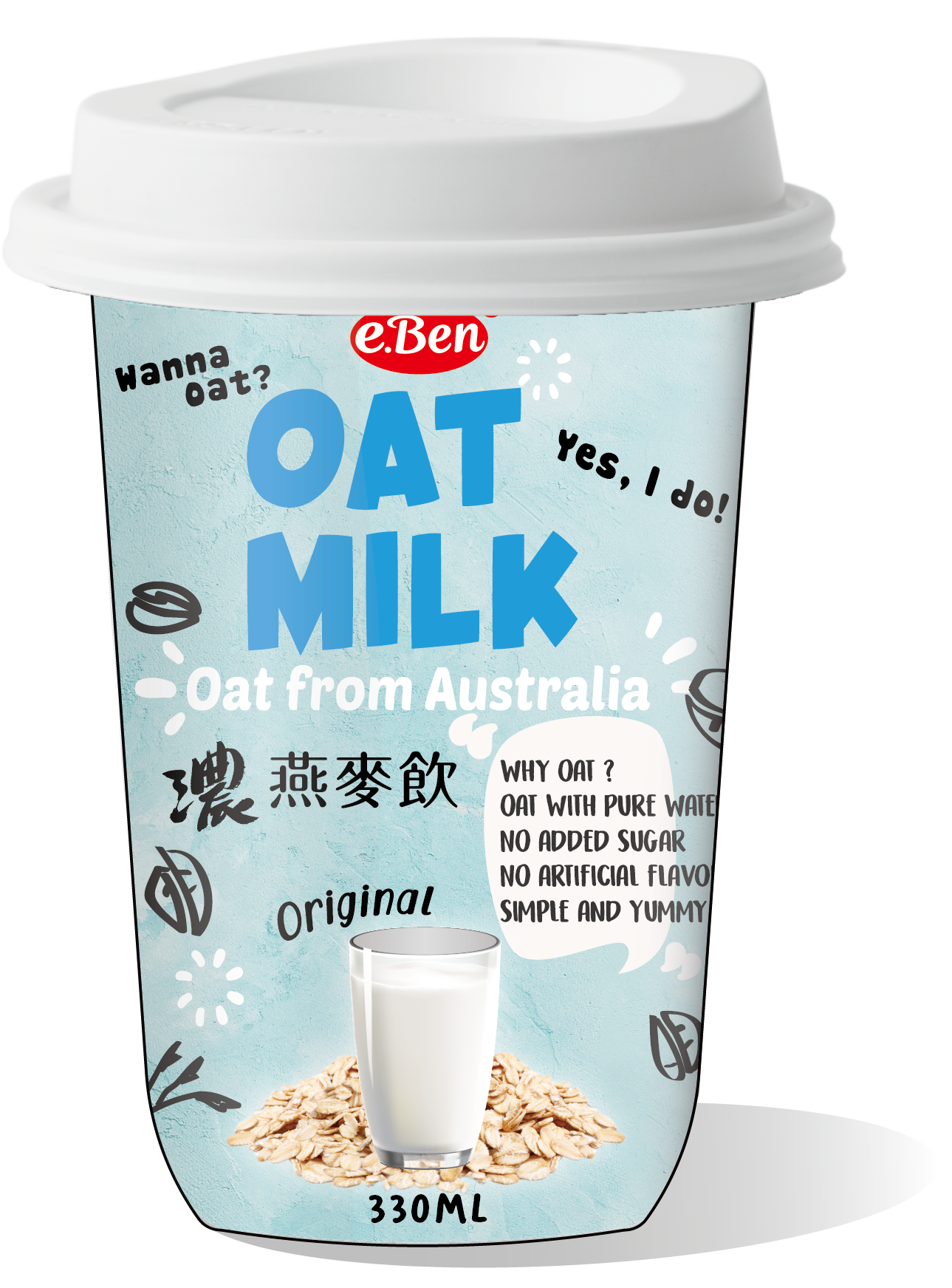 中国台湾一本牌植物蛋白饮料浓燕麦奶330g