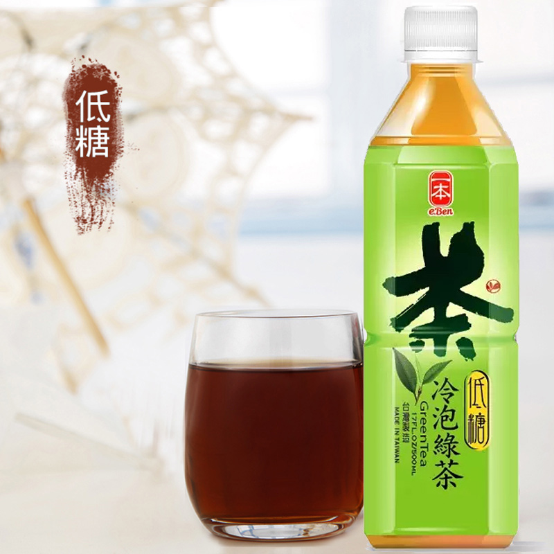中国台湾一本低糖绿茶500ml瓶装