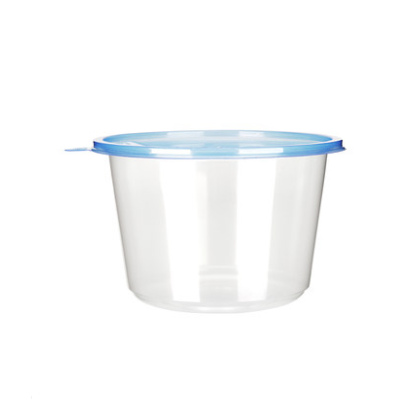 新天力一次性餐盒打包碗外卖带盖圆形汤碗高档家用快餐透明饭盒