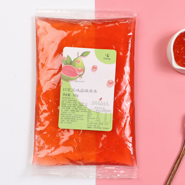 红芭乐晶球果冻