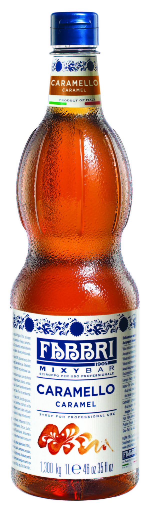 法布芮Fabbri 焦糖味商用糖浆意大利原装进口淋酱气泡鸡尾酒1L