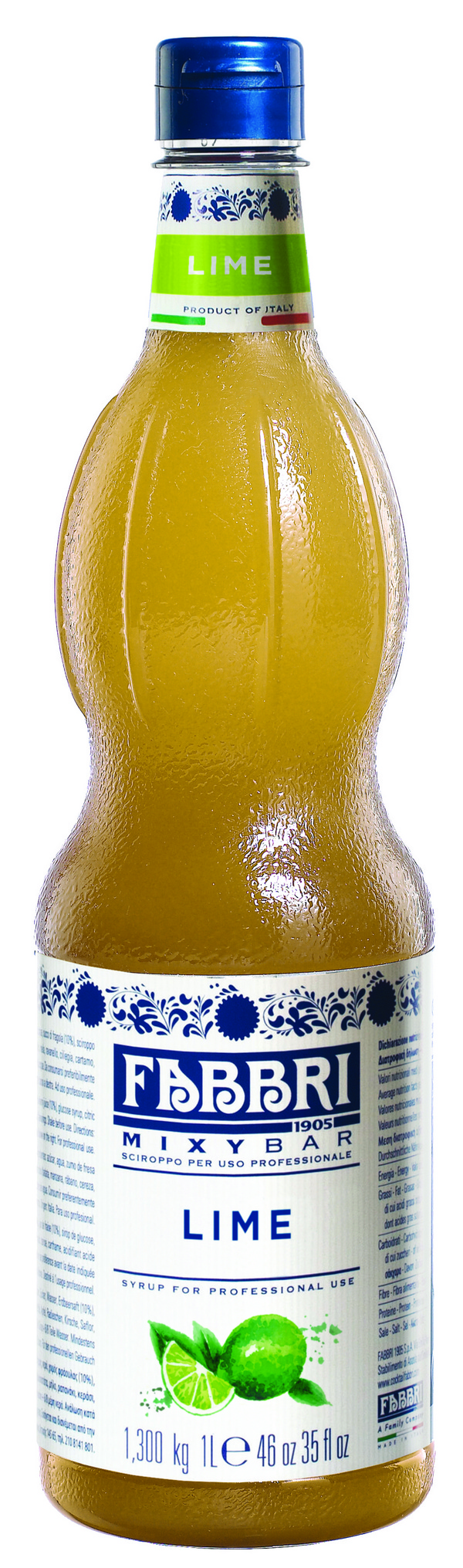 法布芮Fabbri 青柠味糖浆意大利原装进口商用气泡鸡尾酒1L_复制