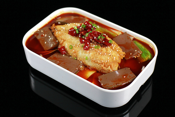 无骨鱼柳饭之毛血旺味