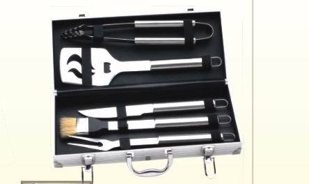 5件不銹鋼烤具帶烤具箱