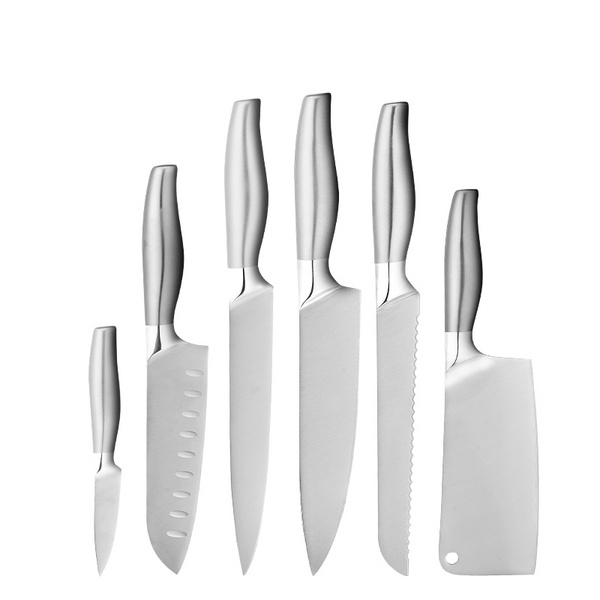 爆款菜刀锋利家用不锈钢刀具厨房切菜切片刀砍骨厨师喷砂拉丝手柄