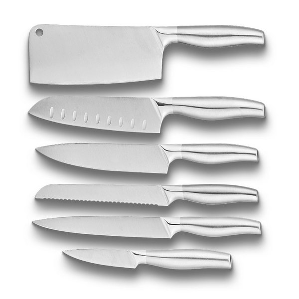 爆款菜刀锋利家用不锈钢刀具厨房切菜切片刀砍骨厨师喷砂拉丝手柄