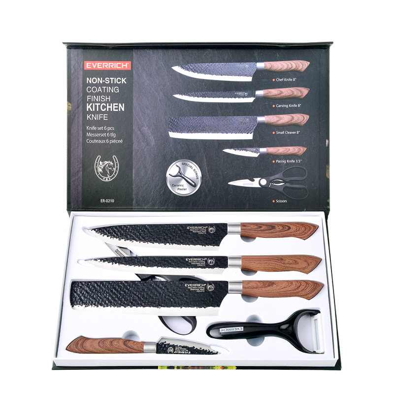 EVERRICH刀具礼品套刀家用不锈钢菜刀礼品刀具六件套厂家直销_复制