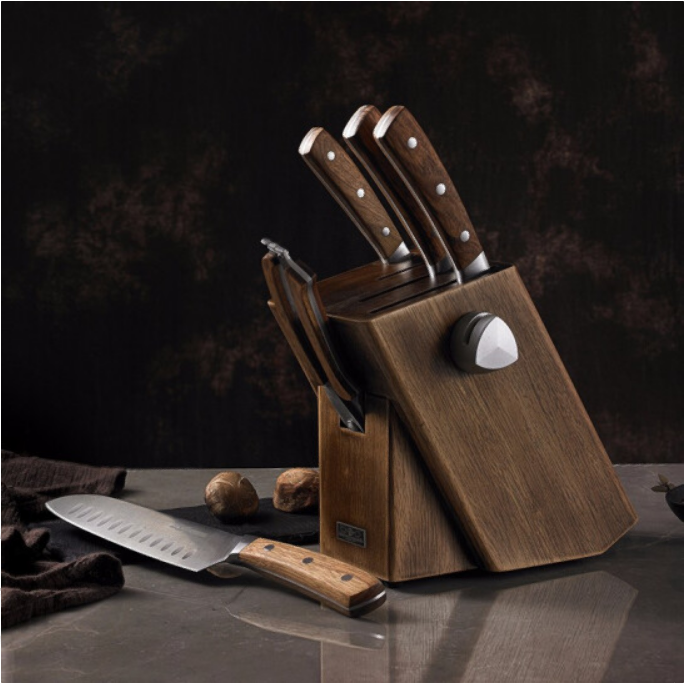 法国赛巴迪2019年新款阿波罗系列 刀具套装 厨房刀具 中片刀 多用刀 家用菜刀 6件套