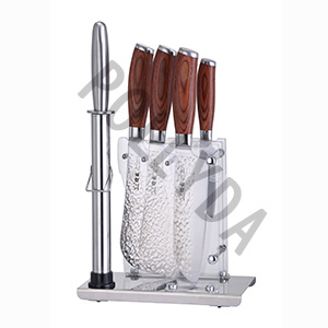 D77-6S 彩木手柄中式菜刀6件套